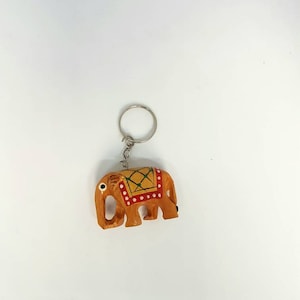 Elephant keyring, wooden key chain, new home gift,indian Elephant Keychain, Elephant Gift, Gift For Her, Elephant Charm, Keyring