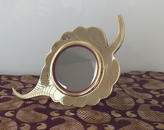 Aranmula Kannadi / Authentic Leaf-Shaped Aaranmula Mirror / Aalila Design / Handmade and Hand-Polished / Wedding gift