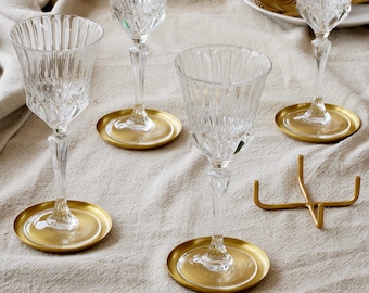 Sottobicchieri Anika Brass Gold I Set di sottobicchieri Elegance Brass I Sottobicchieri Golden Harmony I Sottobicchieri Luxe Brass I Set di sottobicchieri Gleaming Brass