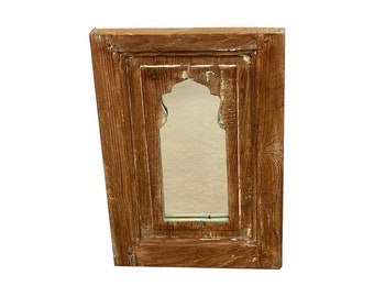 Distresed Wood Mirror / Vintage Wood Mirror / Mirror / Old Mirror / Distressed Mirror