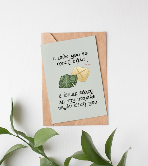 Lembas Bread Card Handmade Greeting Card Love Card - Etsy