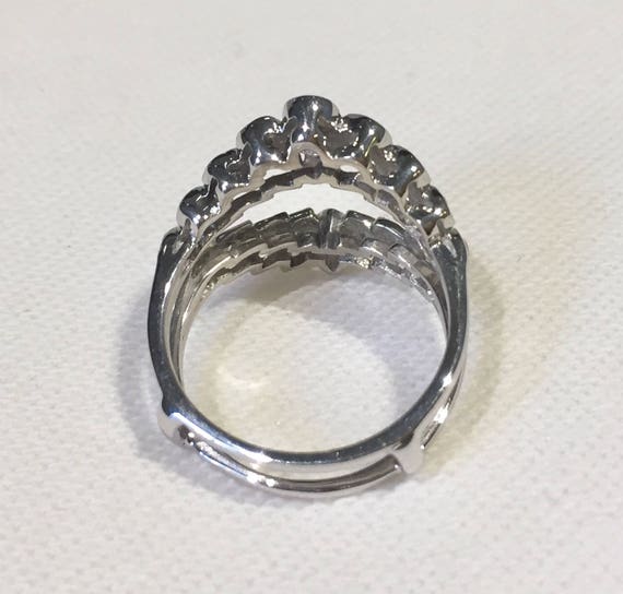 Vintage Diamond Ring Enhancer, Vintage 14K White … - image 5