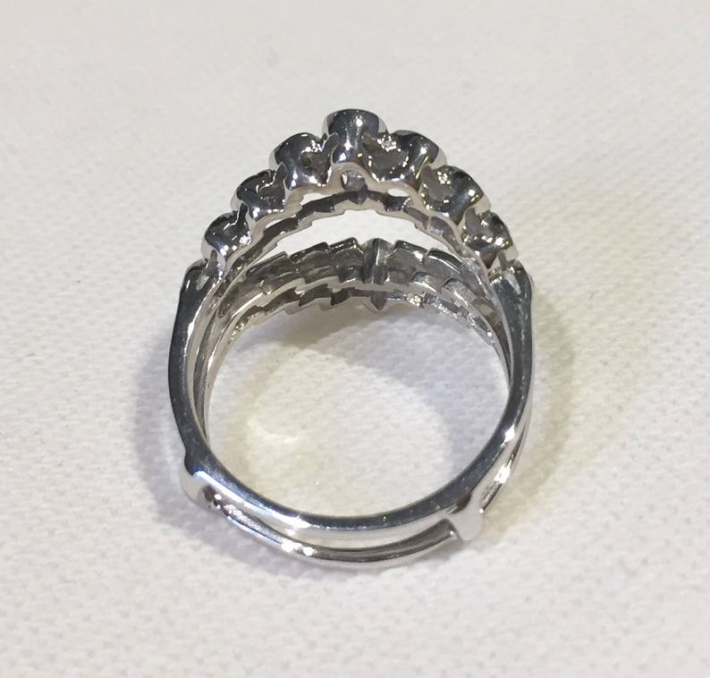 Vintage Diamond Ring Enhancer Vintage 14K White Gold Diamond Etsy