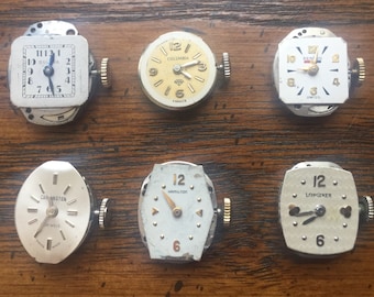Vintage Watch Movements: Steampunk Jewelry Supplies - Bulova, Hamilton, Longines