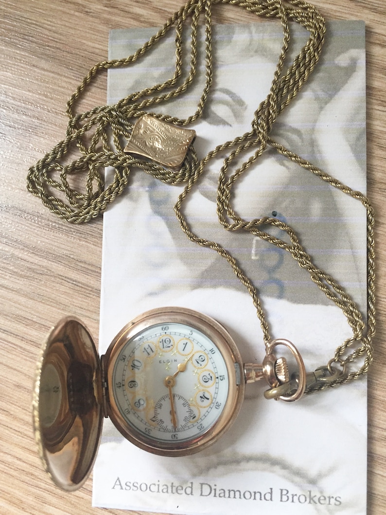 Antique Elgin Ladies Pocket Watch Circa 1900's Hunter | Etsy