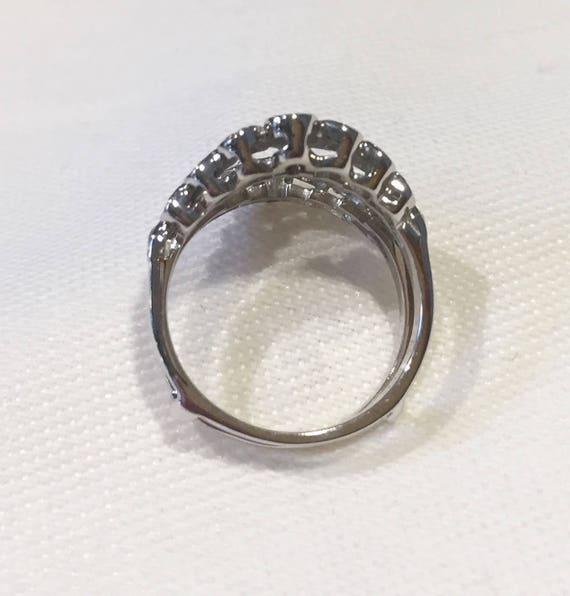 Vintage Diamond Ring Enhancer, Vintage 14K White … - image 4