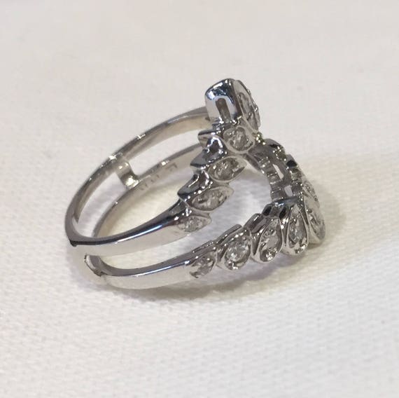 Vintage Diamond Ring Enhancer, Vintage 14K White … - image 2