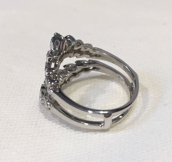 Vintage Diamond Ring Enhancer, Vintage 14K White … - image 6