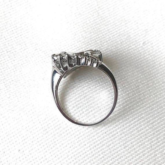 Vintage Diamond Engagement Ring Enhancer, Baguett… - image 5