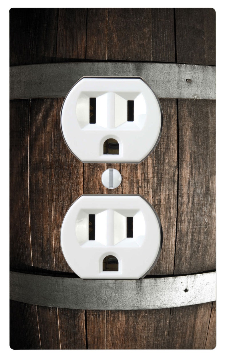 Wine Barrel Light Switch Cover outlet covers Double light Etsy