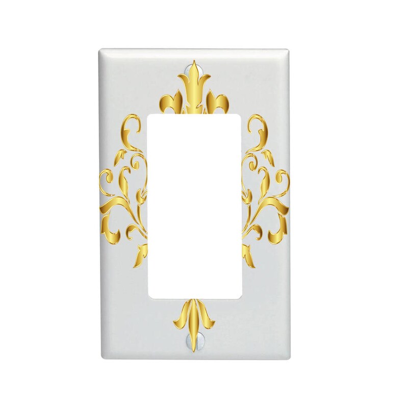 Gold Swirl Filigree Light Switch Cover Home Decor Etsy