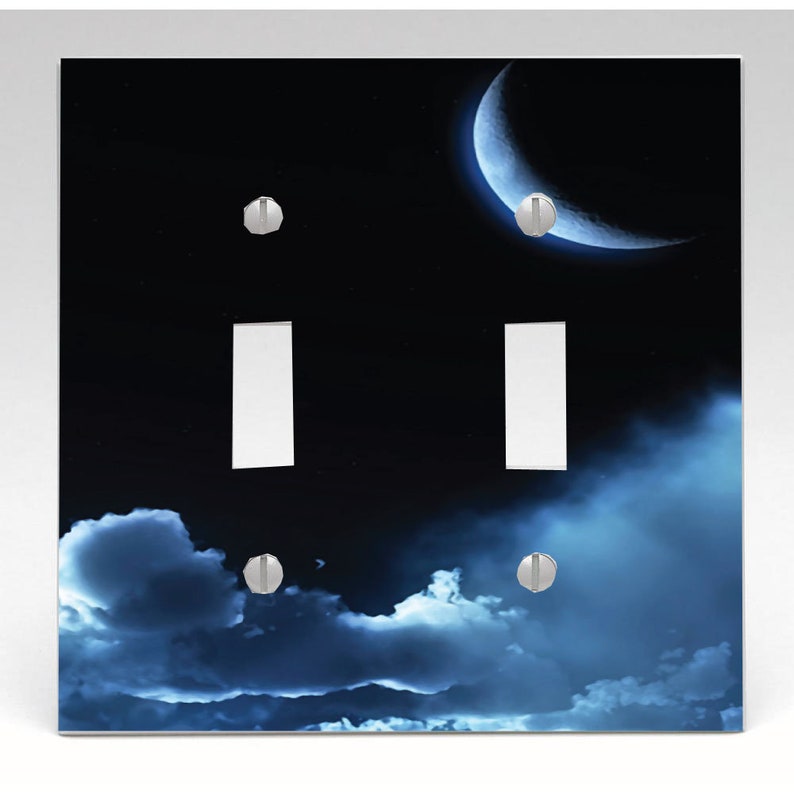 Moonlight Night Clouds Sky Light Switch Cover Lighting Etsy