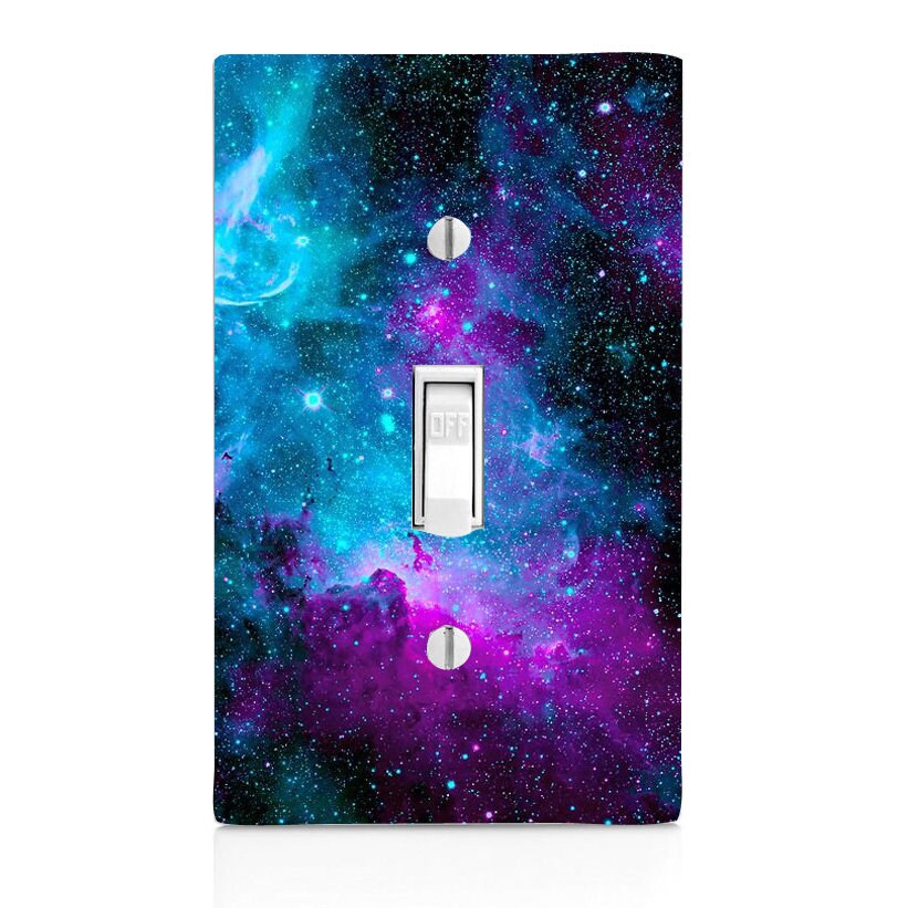 Purple blue Pink Galaxy Light Switch Cover Space NASA | Etsy