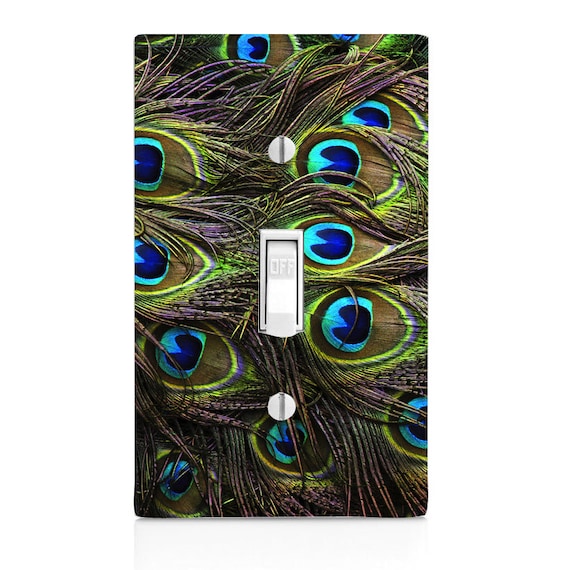 Peacock Feathers Light Switch Cover Kitchen Decor Bedroom Etsy
