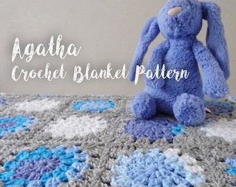 Agatha Crochet circles baby blanket digital crochet pattern UK