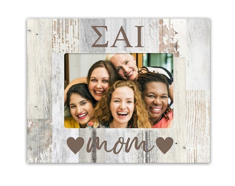 Sigma Alpha Iota Heart Faux Wood Picture Frame