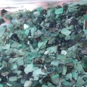 1/4# or 1/2# Green EMERALD TUMBLED GEMSTONES - High Quality Stones, Polished Smooth Rock, Very Small Crystal Gem Pieces