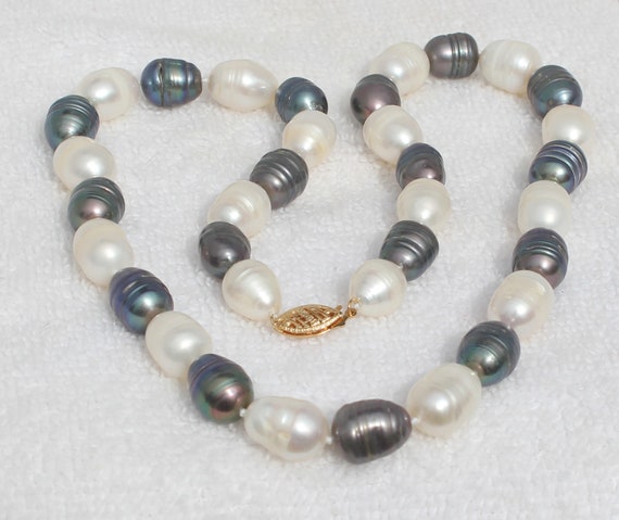 16 HONORA PEARL NECKLACE 12mm Black 