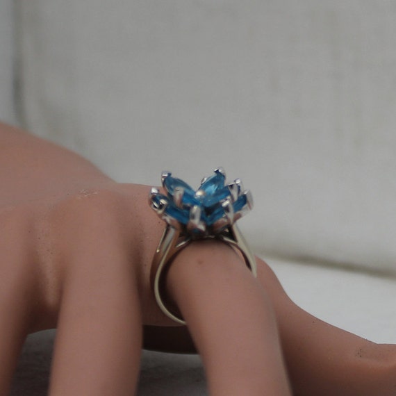 6ct LONDON BLUE TOPAZ Ring * Genuine Marquise Gem… - image 6