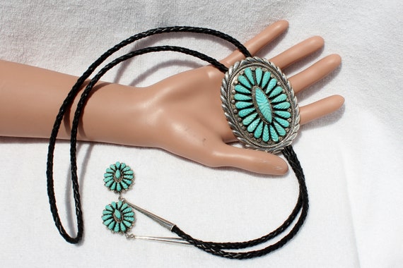 Robert Eustace Famous Zuni Pueblo Bolo Tie New Mexico Etsy