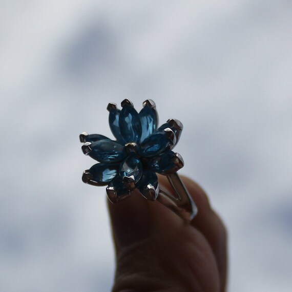 6ct LONDON BLUE TOPAZ Ring * Genuine Marquise Gem… - image 9