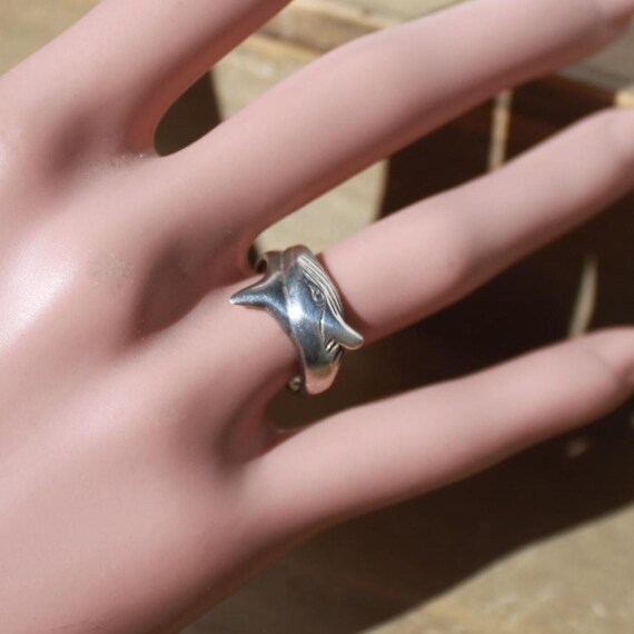 HUMPBACK WHALE RING * Solid Sterling Silver Band … - image 5