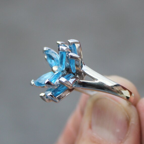 6ct LONDON BLUE TOPAZ Ring * Genuine Marquise Gem… - image 7