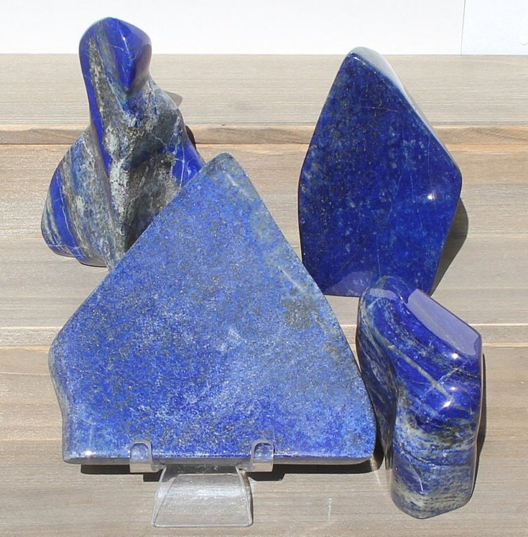 Best Freeform Rocks LAPIS LAZULI FREEFORM Rock Choices, Stone Display, Standing Blue W ...