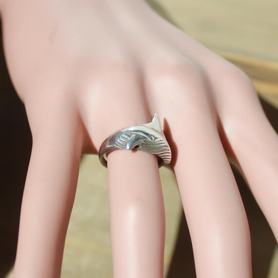 HUMPBACK WHALE RING * Solid Sterling Silver Band … - image 6