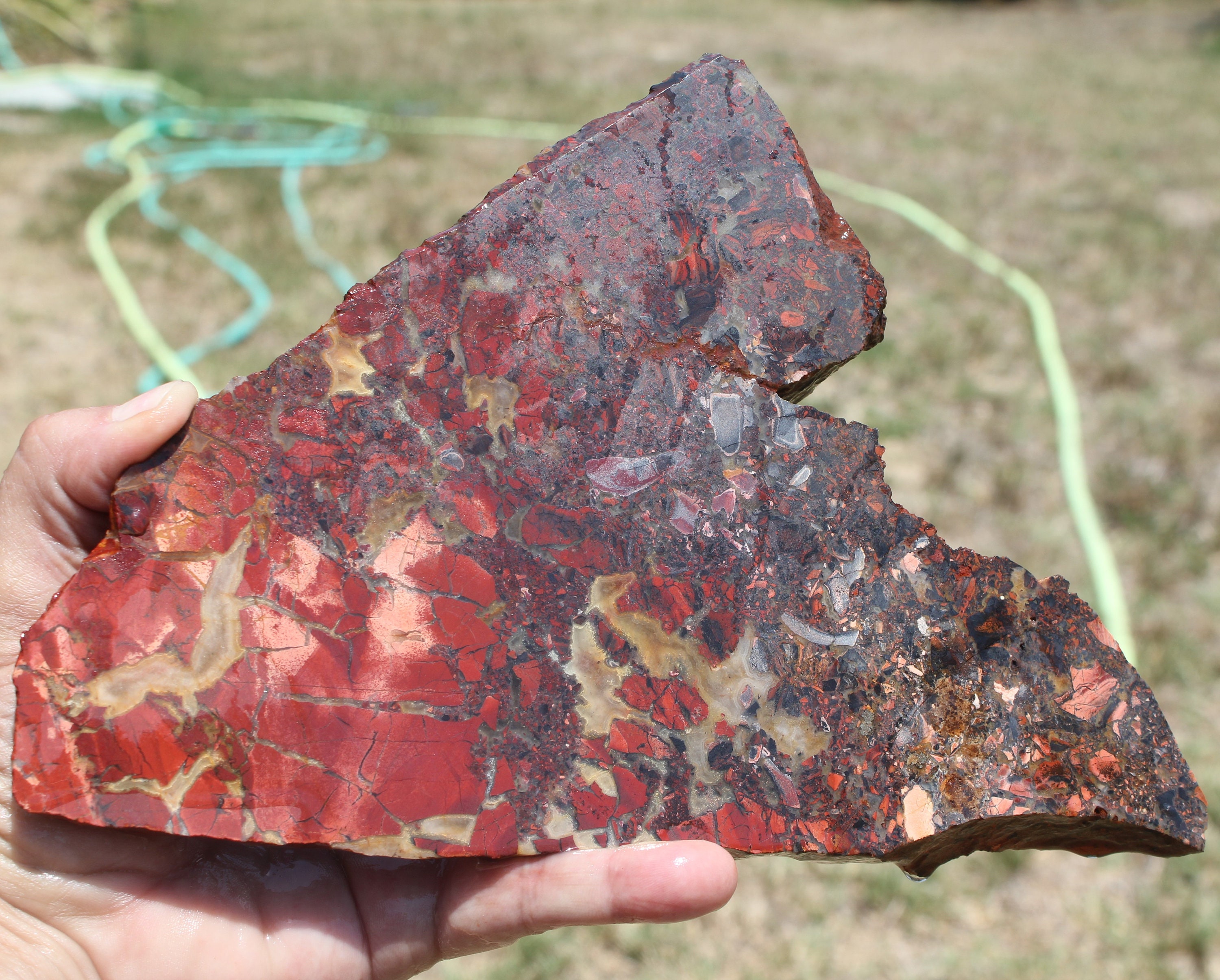 3 BRECCIATED RED JASPER Rough Rock End Cuts 3 Piece Classic | Etsy