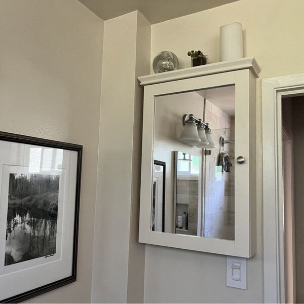 Wood Medicine With Mirror Etsy