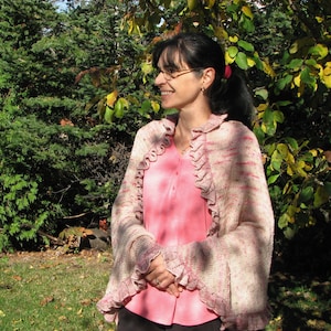 PDF knitting pattern ruffled wrap shawl