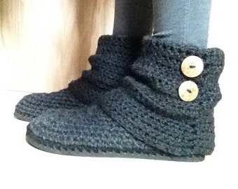 Patrón de crochet en PDF para pantuflas de mujer con suela tipo chancla