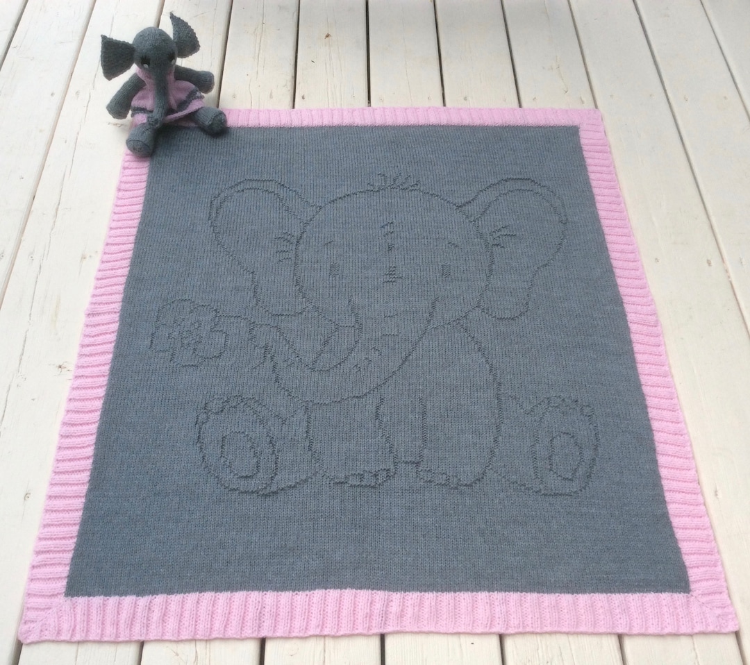 PDF Knitting Pattern DUMBO Blanket in Relief Easy to Knit
