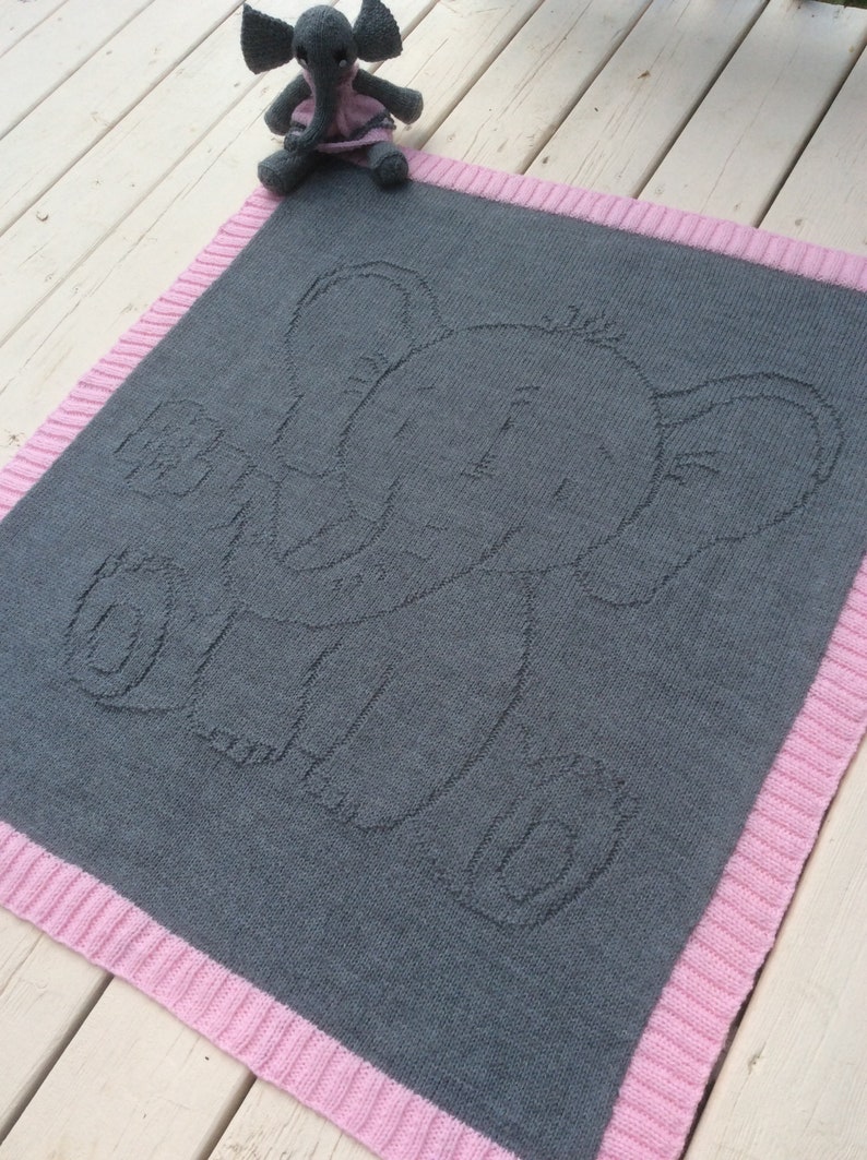 PDF knitting pattern DUMBO blanket in relief, easy to knit image 4