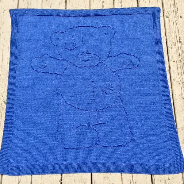 PDF knitting pattern OSCAR blanket for baby, special knitting beginners pattern