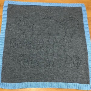 PDF knitting pattern DUMBO blanket in relief, easy to knit image 6