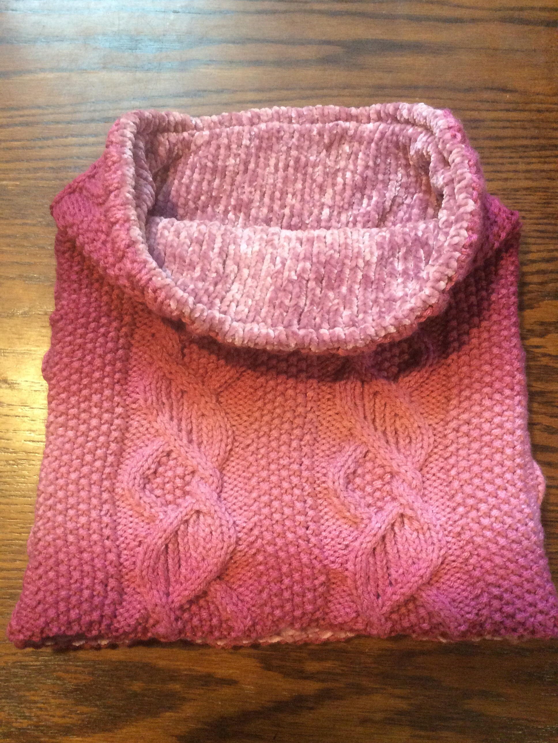 PDF knitting pattern double layered cowl with cables and velvet yarn ...