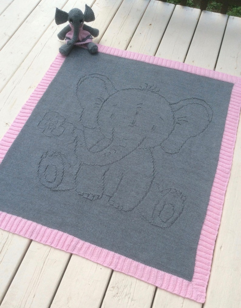 PDF knitting pattern DUMBO blanket in relief, easy to knit image 5