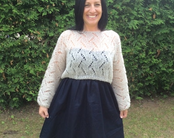 PDF Knitting pattern lacy summer crop top in mohair