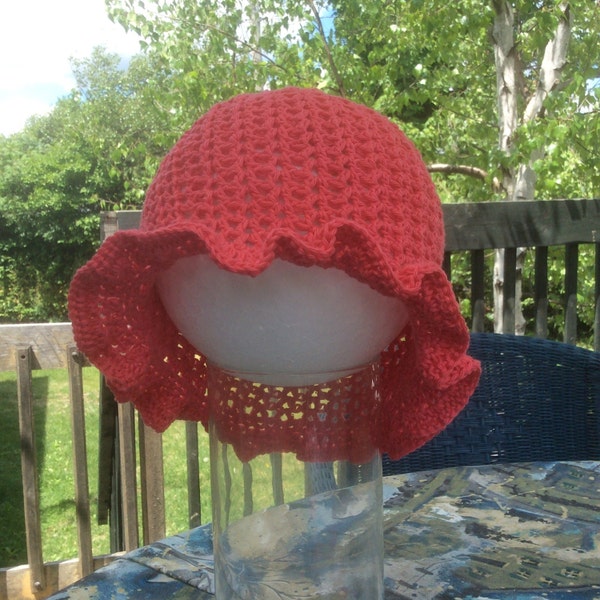 Patron crochet PDF chapeau de soleil au crochet pour bébé et enfant