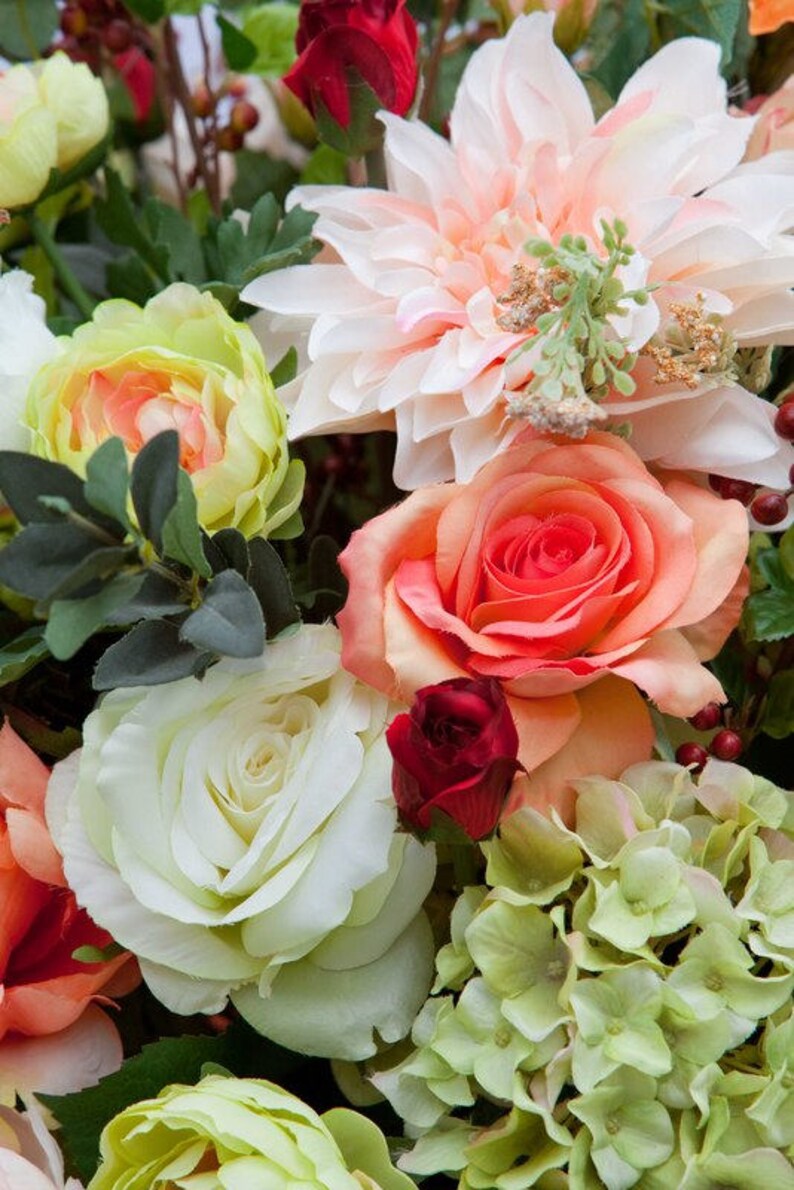 XL Silk Floral Arrangement Luxury Arrangement Table Etsy