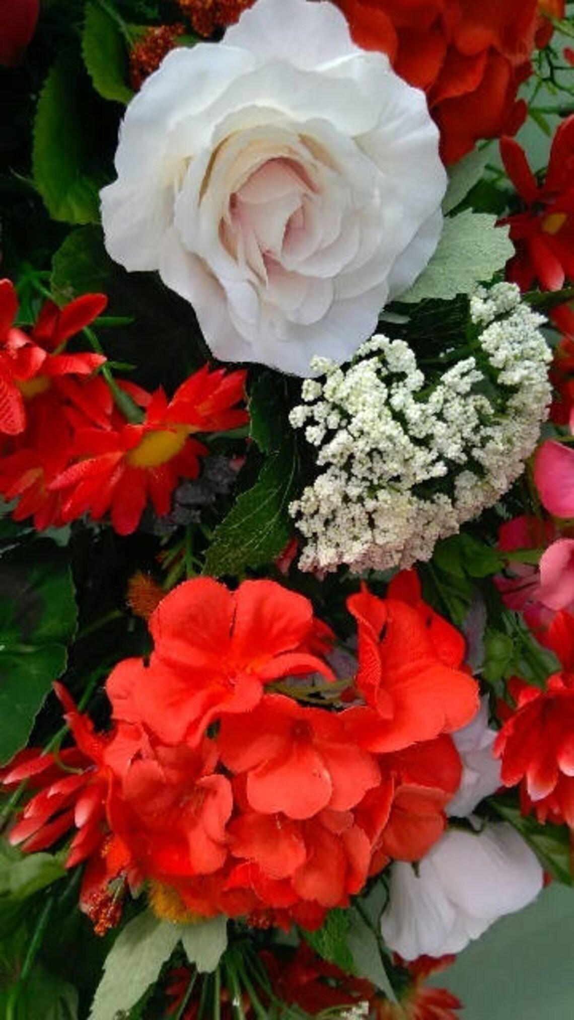 Geranium Wreath Summer Wreath Door Wreath Silk Flower Etsy