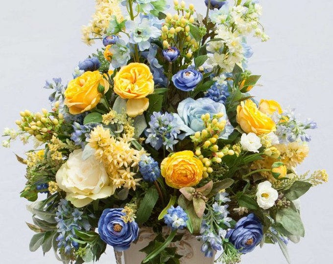 XL Silk Floral Arrangement, French Provincial Style,foyer Arrangement