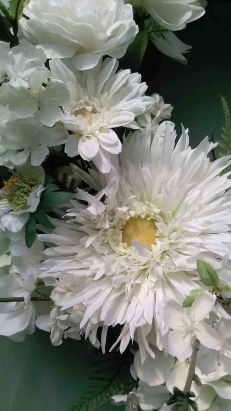 WHITE SILK WREATH Spring Wreath Summer Wreath Wedding Etsy