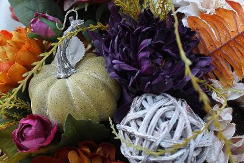 XL FALL FLORAL Arrangement, Formal Table Centerpiece, Silk Floral Arrangement, Table Arrangement, Home Decor, Luxury Floral Design, Floral image 9