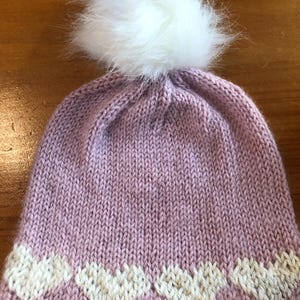 Heart Hat PDF Knitting Pattern
