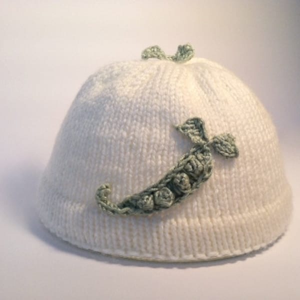 Sweet Pea Baby Hat Knitting Pattern PDF download