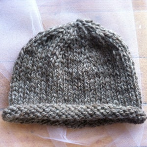 Roll-Brim Baby Hat Pattern PDF Download