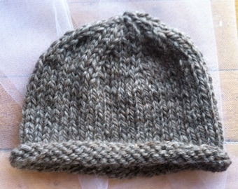 Roll-Brim Baby Hat Pattern PDF Download